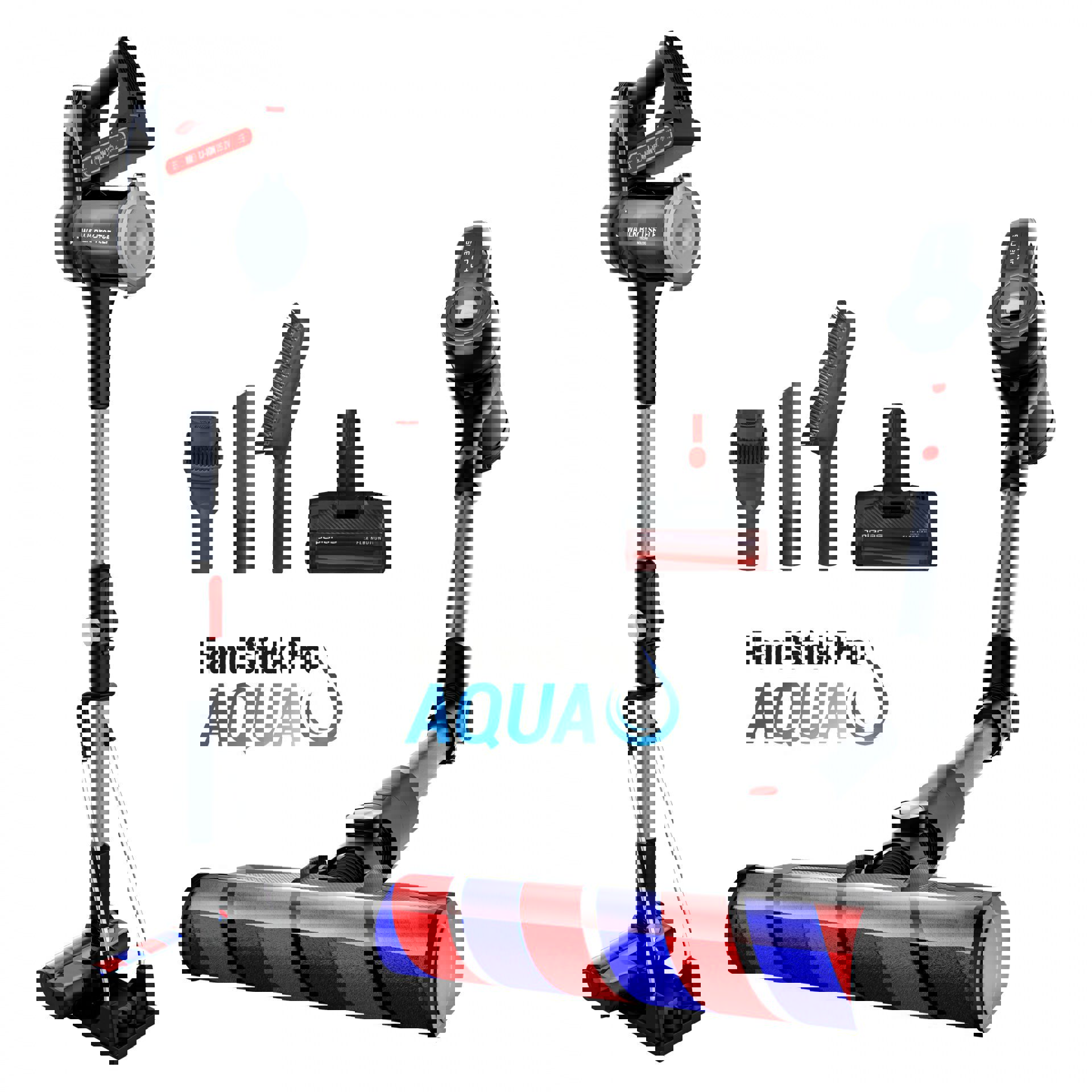 Изображение товара Водонепроницаемый вертикальный пылесос Polaris PVCS 7090 160 Вт с влажной уборкой и УФ-лампой