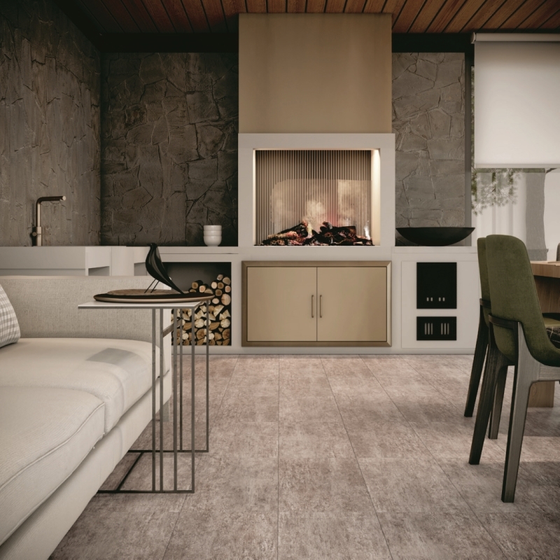 Изображение товара CRONAFLOOR Stone Марсель 43 SPC плитка для пола 18х120 см 4 мм бежевый