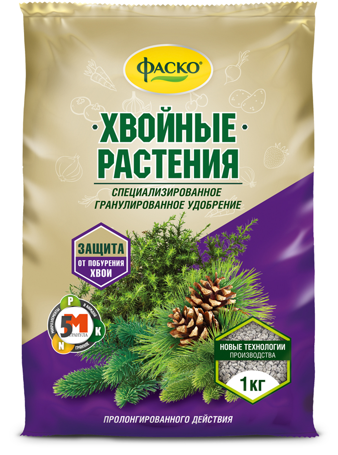 Изображение товара Удобрение минеральное Фаско 5М для хвойных растений, гранулы, 1 кг Изображение товара Удобрение минеральное Фаско 5М для хвойных растений, гранулы, 1 кг