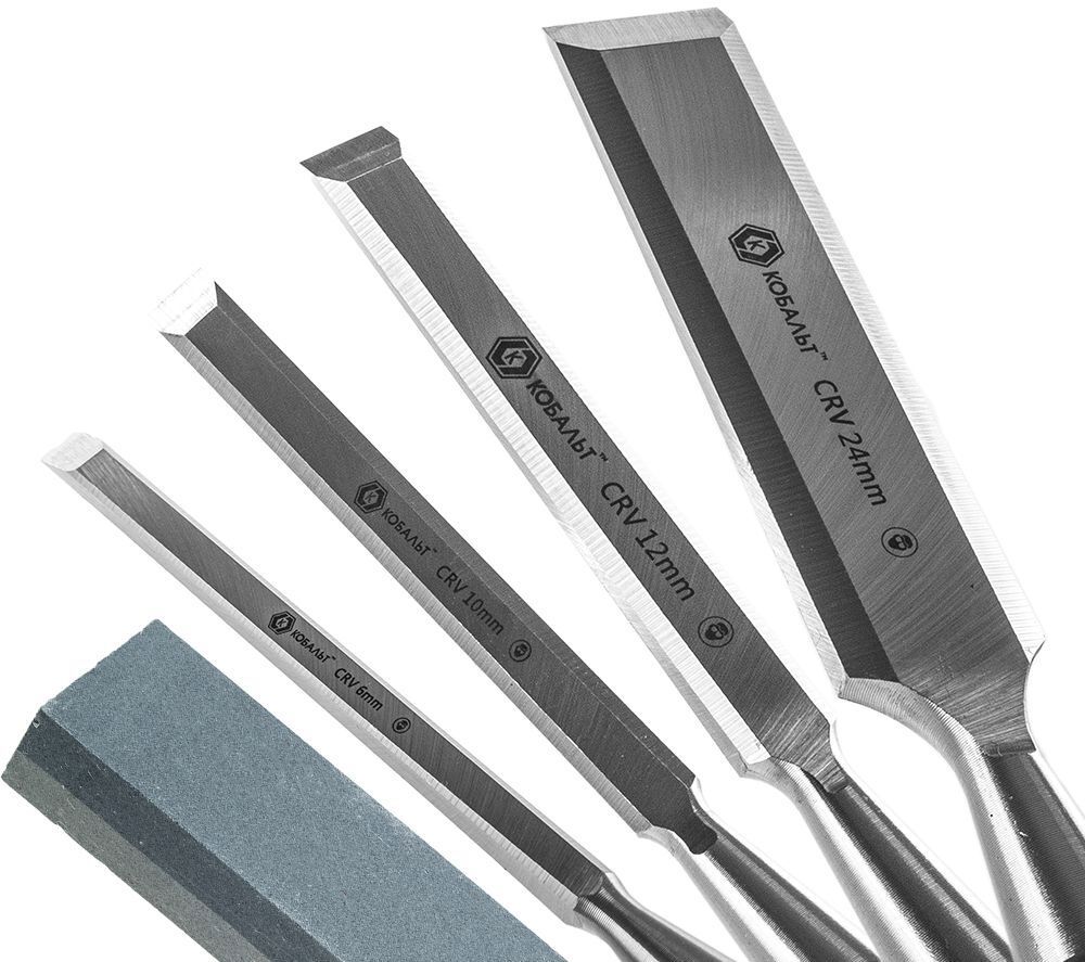 Изображение товара Набор стамесок Кобальт 245-695 6/12/18/24x140 мм, 4 шт.