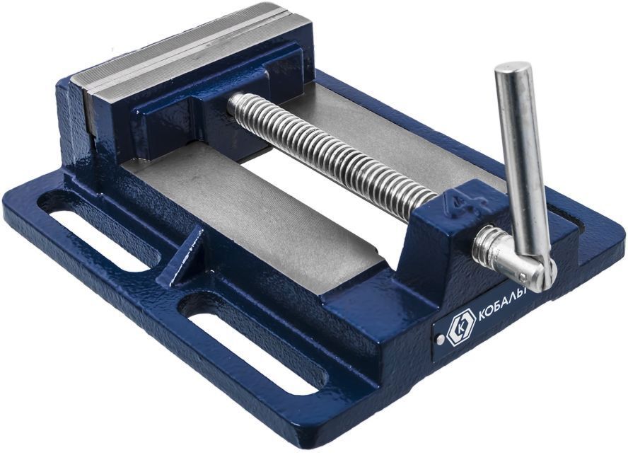 Изображение товара Настольные слесарные тиски Кобальт 246-043, чугун, 100 мм ширина губок