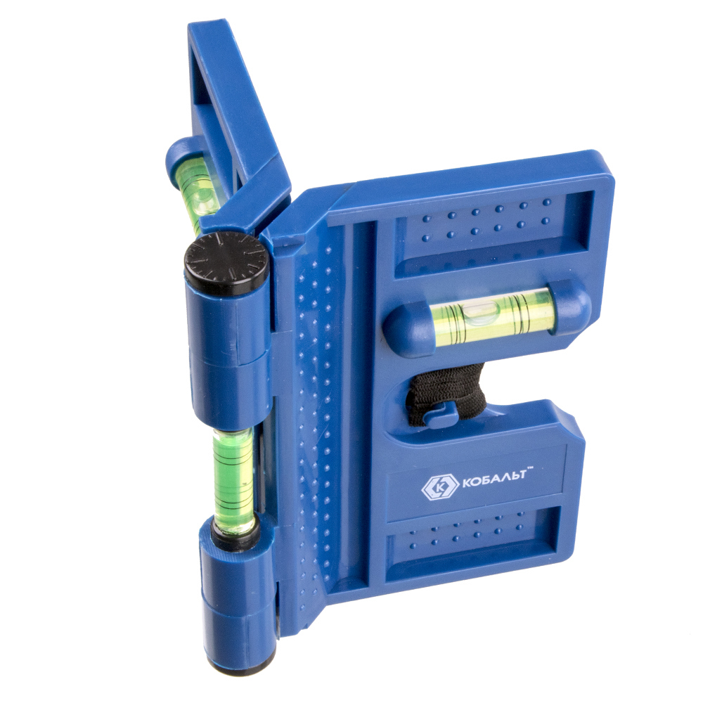 Изображение товара Угловой уровень Кобальт 917-392 с магнитами и глазками 210 мм