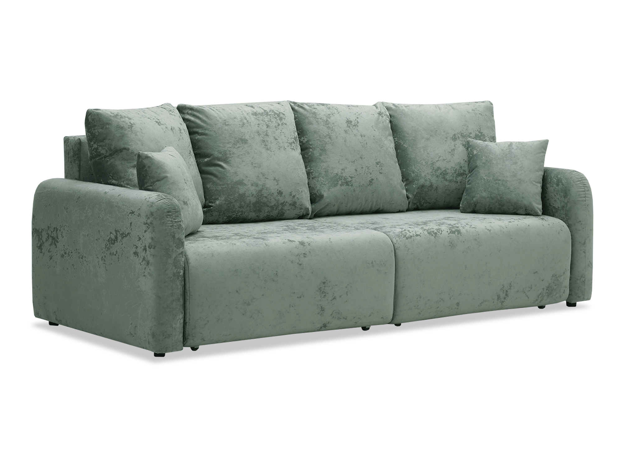 Изображение товара Диван Ладья ВОЛДА прямой раскладной велюр зеленый 234x91x103 см