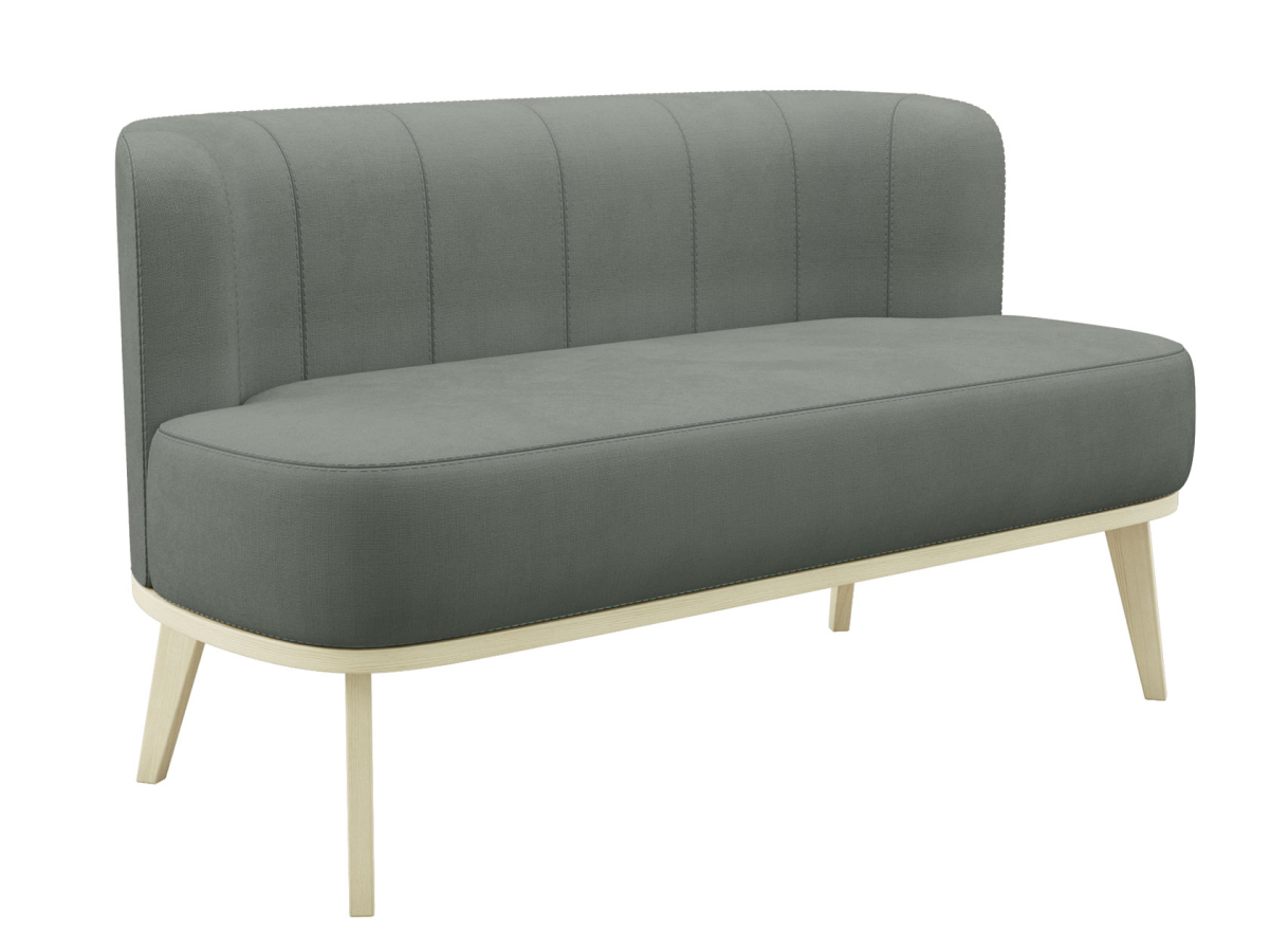 Изображение товара Диван Правила мебели Эмили 174927 134x76x52 см велюр цвет серый/велюр