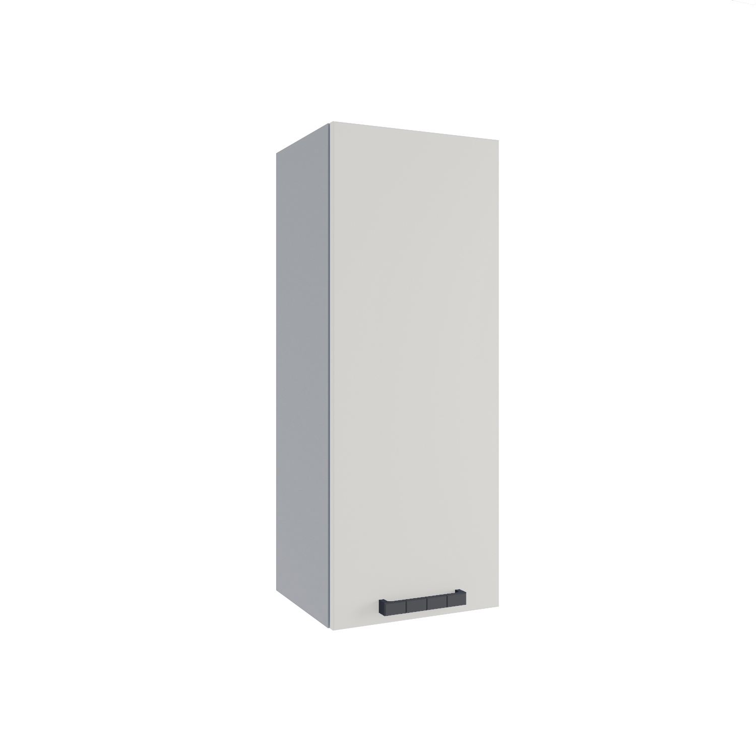 Изображение товара Шкаф кухонный навесной высокий Ройс 35x90x30 см фасад ванильный МДФ каркас серый ЛДСП Дсв Мебель