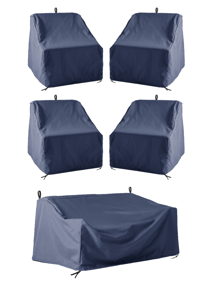 Изображение товара Комплект чехлов для дивана и кресел Tplus 1500x900x650, синий