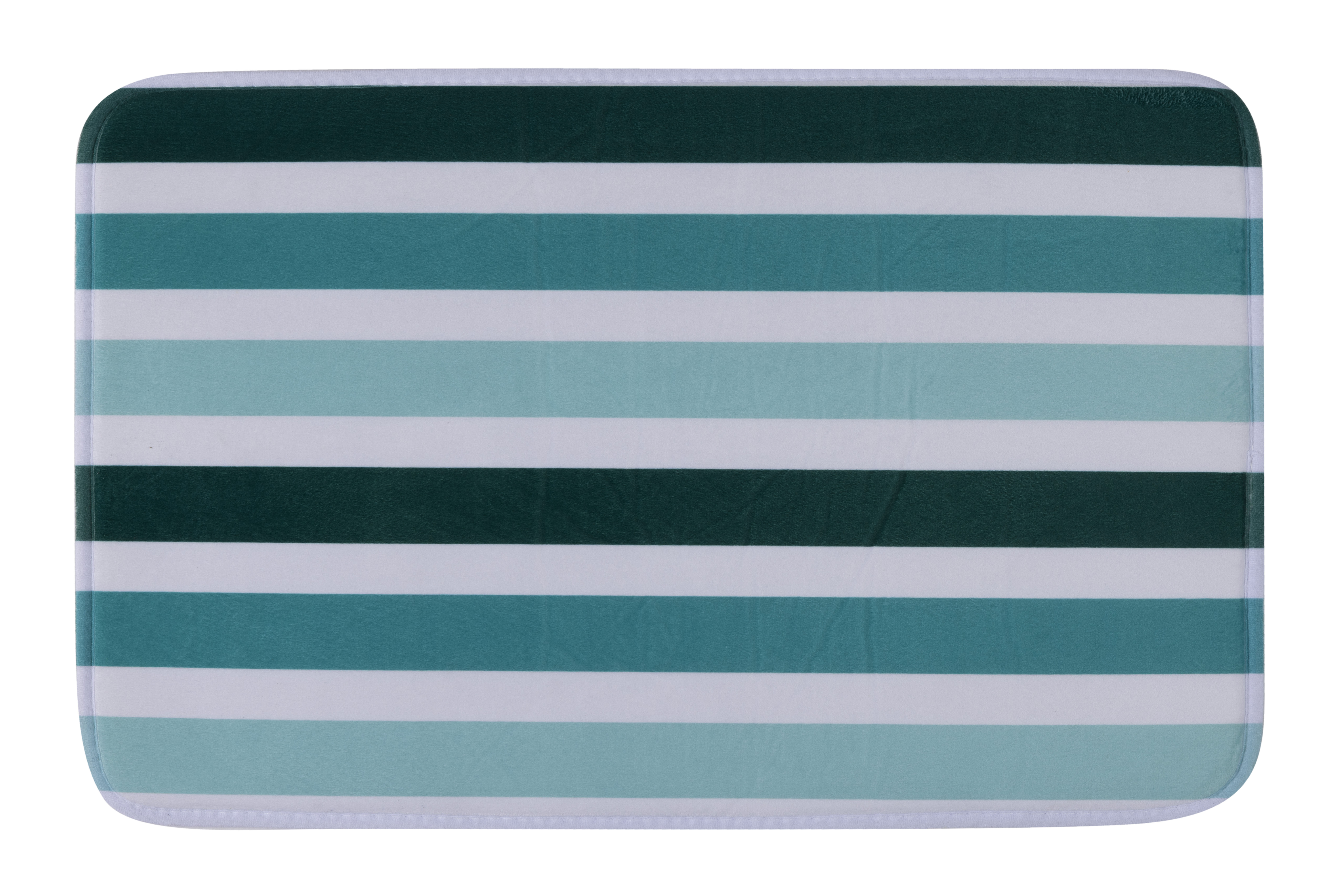 Изображение товара Коврик для ванной Штиль 45x70 см цвет белый зеленый темно-зеленый