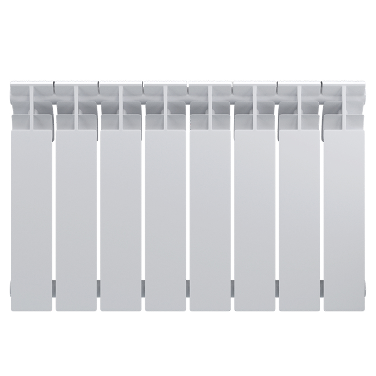 Изображение товара Радиатор секционный Zerten Alum 500/80 8 секций алюминий белый боковое подключение