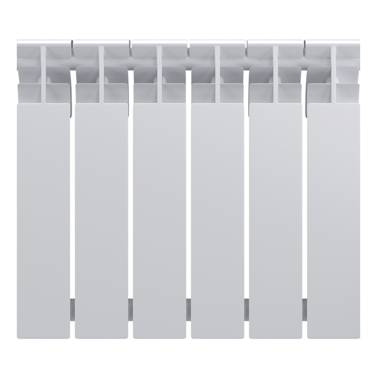 Изображение товара Радиатор секционный Zerten Alum 500/80 6 секций боковое подключение алюминий белый