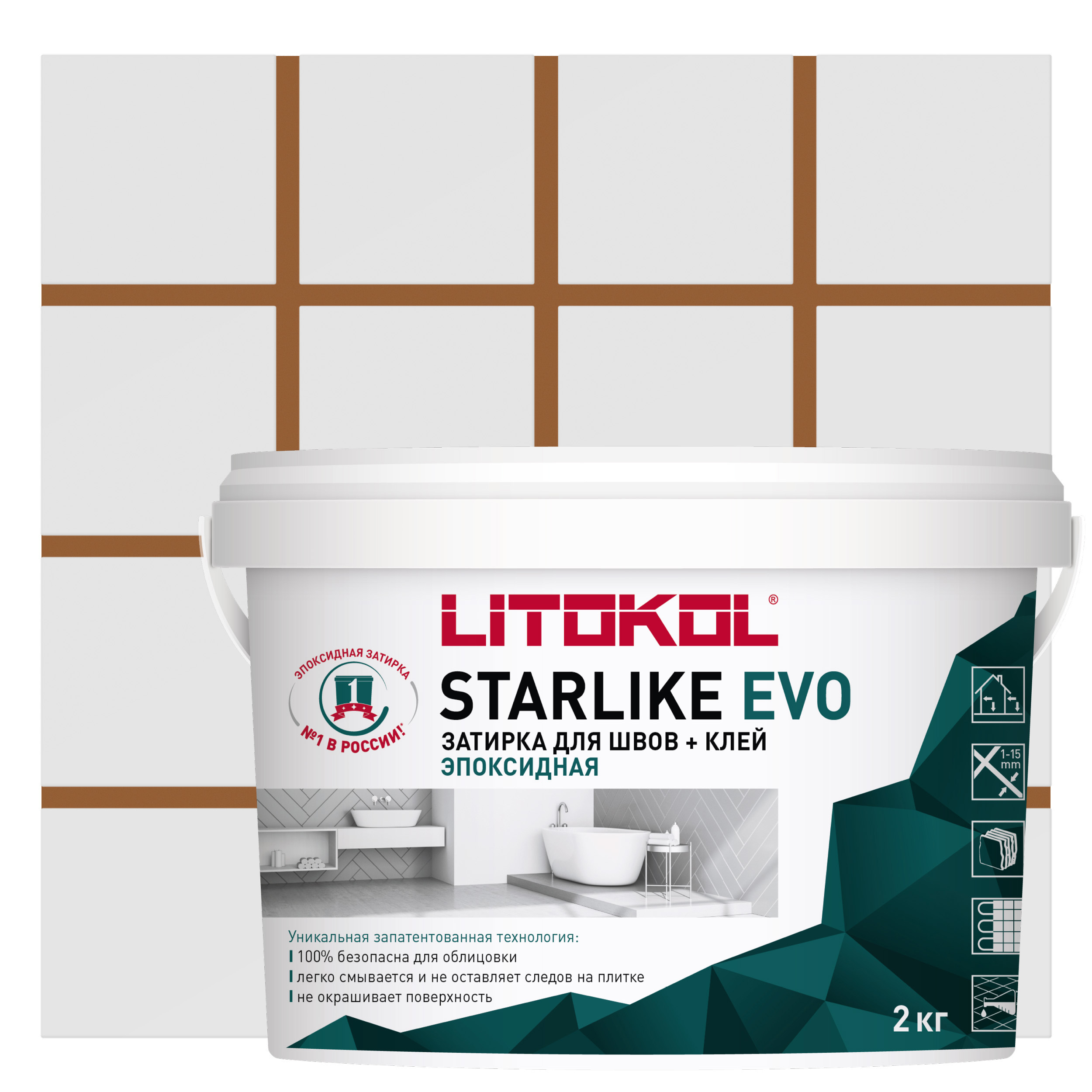 Изображение товара Эпоксидная затирка Litokol Starlike Evo S.209 карамель 2 кг для швов и клея