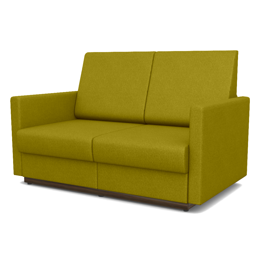 Изображение товара Диван-кровать Фокус горчичный велюр 156x87x80 см с механизмом вяз и бельевым ящиком