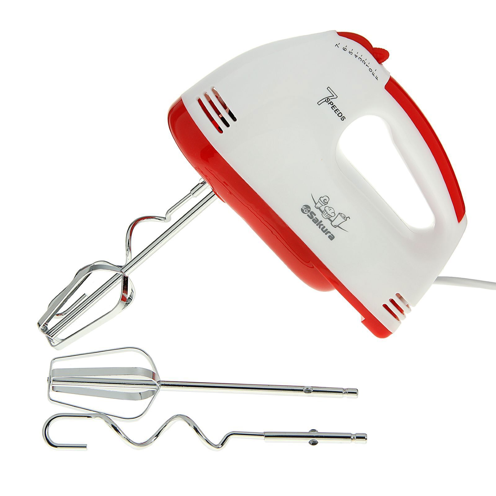 Изображение товара Миксер Sakura SA-6313R 150 Вт 7 скоростей белый