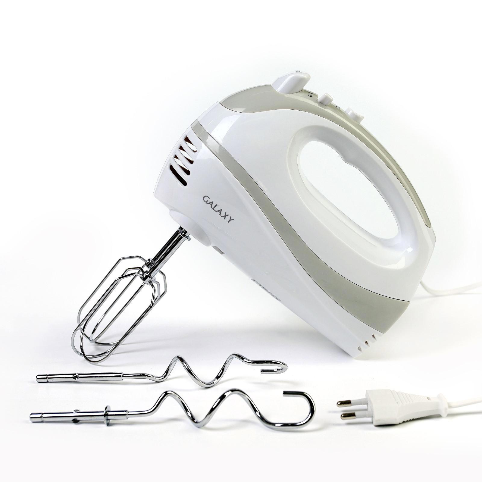Изображение товара Миксер Galaxy GL 2209 300 Вт 5 скоростей турбо белый