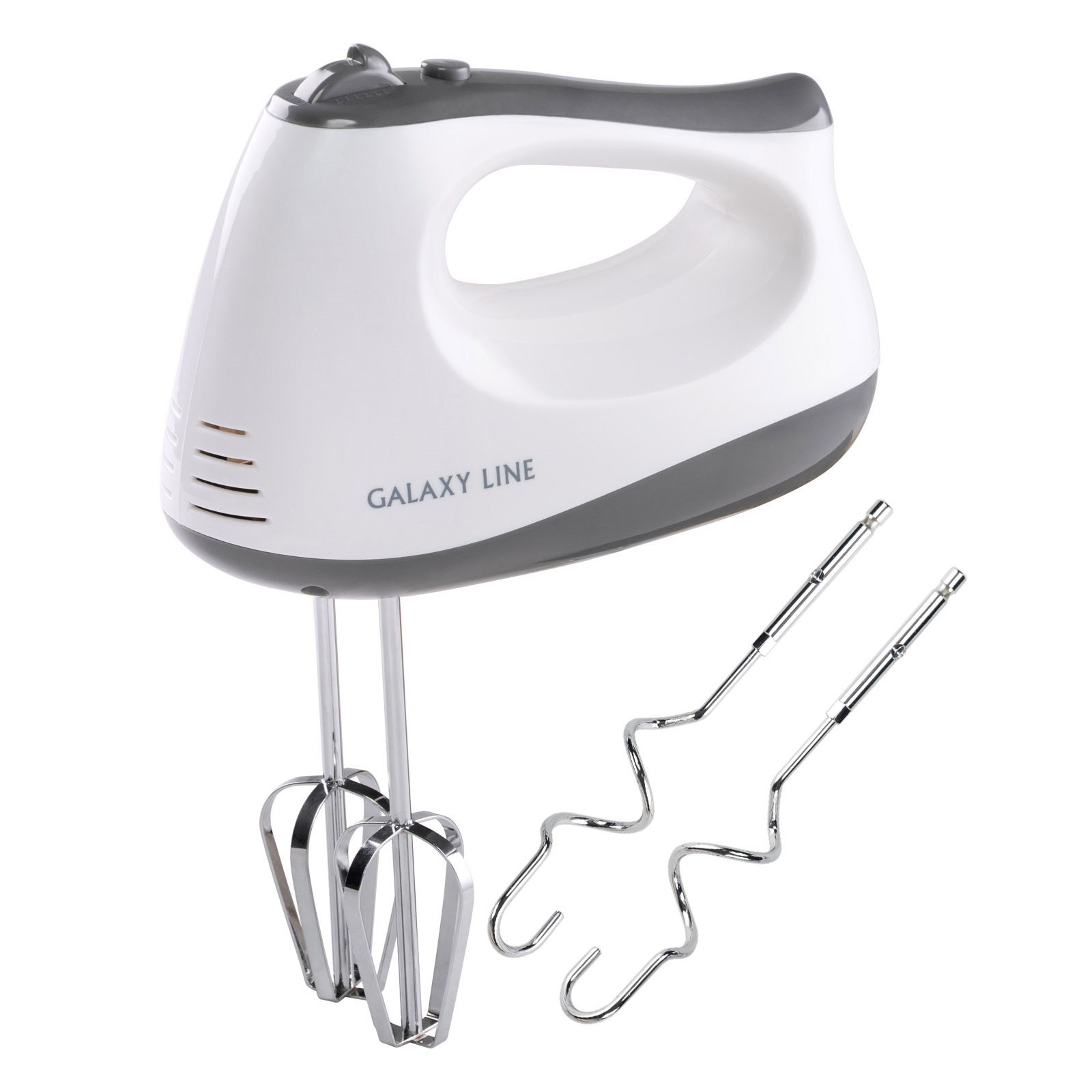 Изображение товара Ручной миксер Galaxy GL 2225 400 Вт 5 скоростей бело-серый