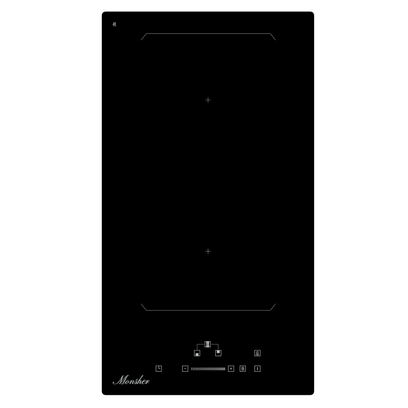 Изображение товара Индукционная варочная панель Monsher MHI 3011 черная на 2 конфорки
