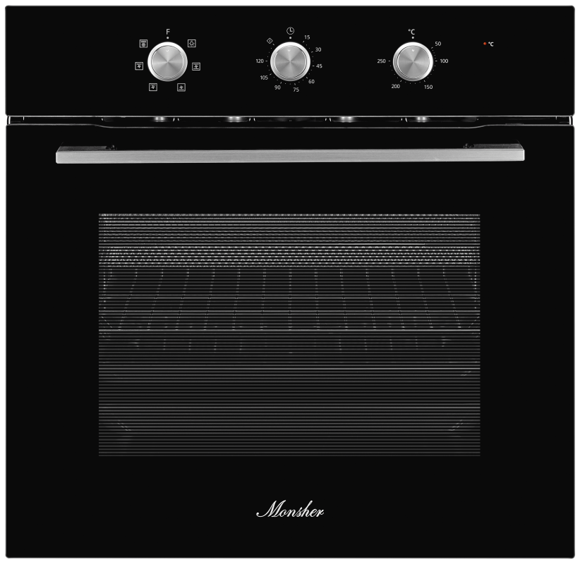 Изображение товара Электрический духовой шкаф Monsher MOE 6062 Noir 59.5x59.5x42.1 см цвет черный