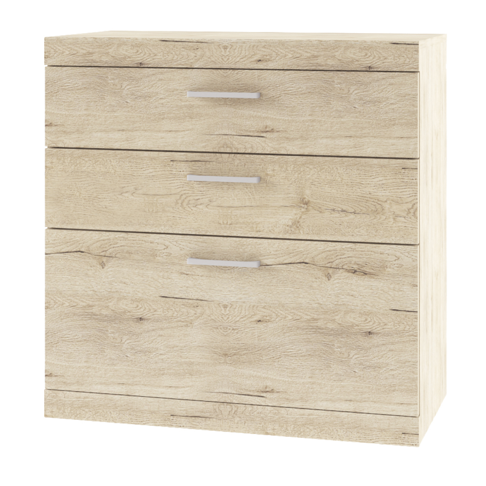 Изображение товара Комод Anrex Oskar 3S 3 ящика 80.10x40x81 ЛДСП цвет дуб санремо