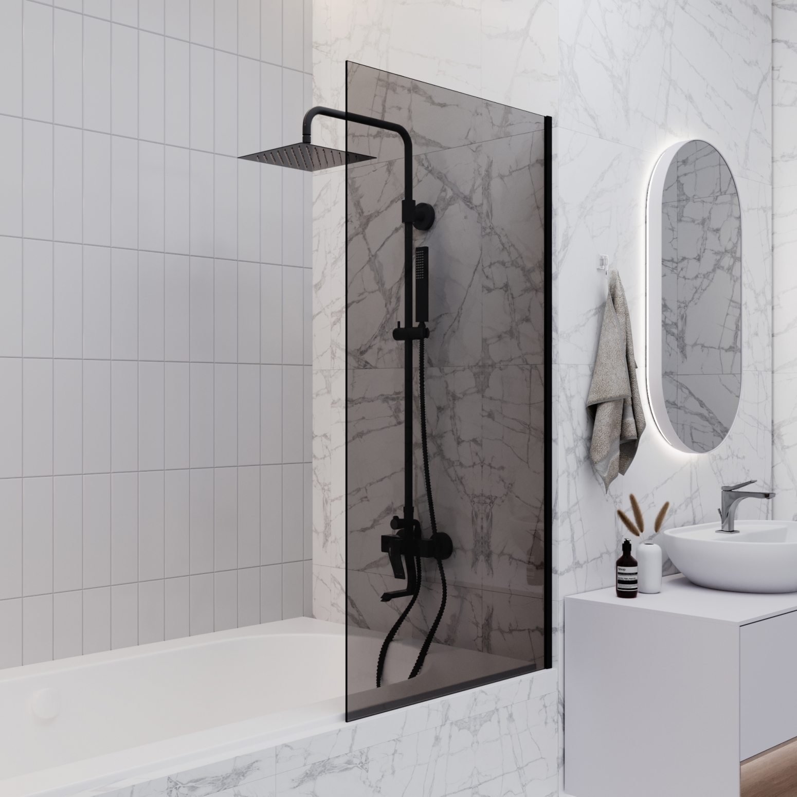 Изображение товара Ширма на ванну enio 566428 60x140см