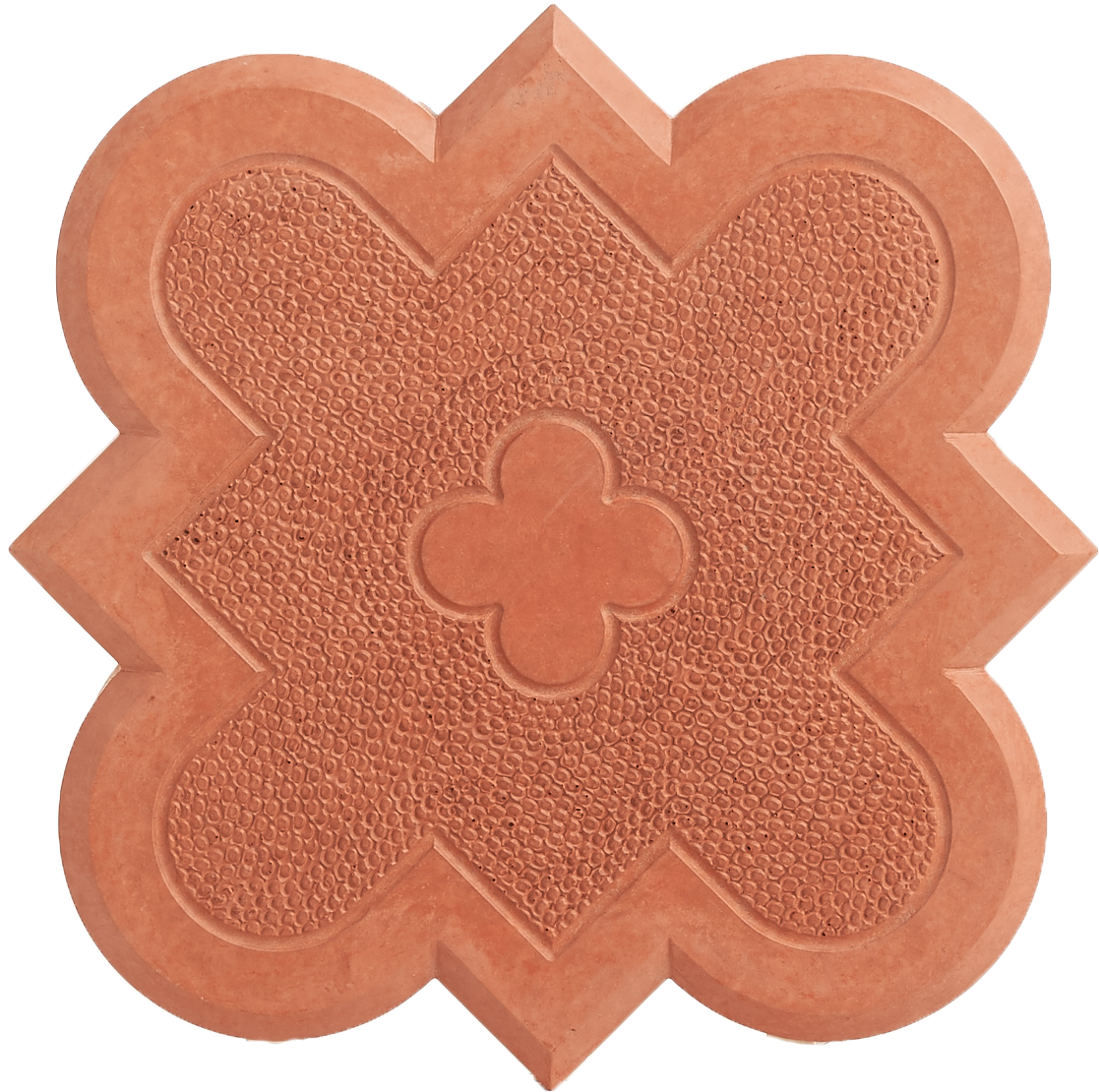 Плитка тротуарная Клевер 215x215x45 мм цвет красный