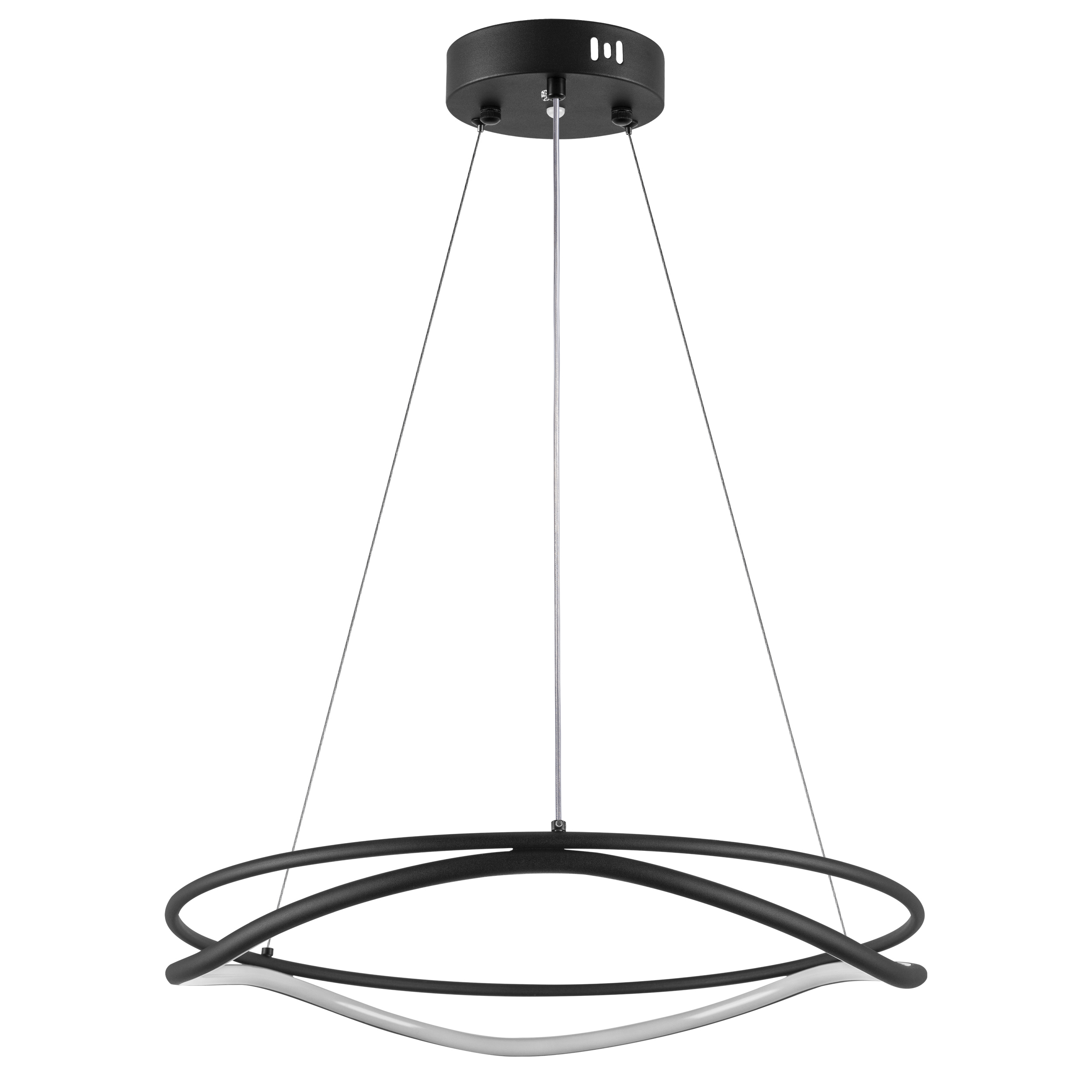 Изображение товара Подвесная светодиодная люстра Lightstar Rotonda с пультом 45W черная белая