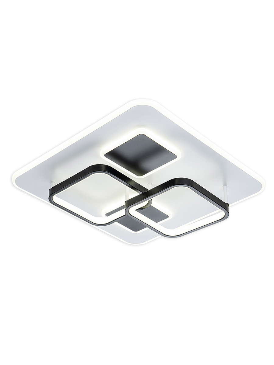 Изображение товара Люстра потолочная светодиодная Escada 10235/4led square черная с пультом 49x49 см