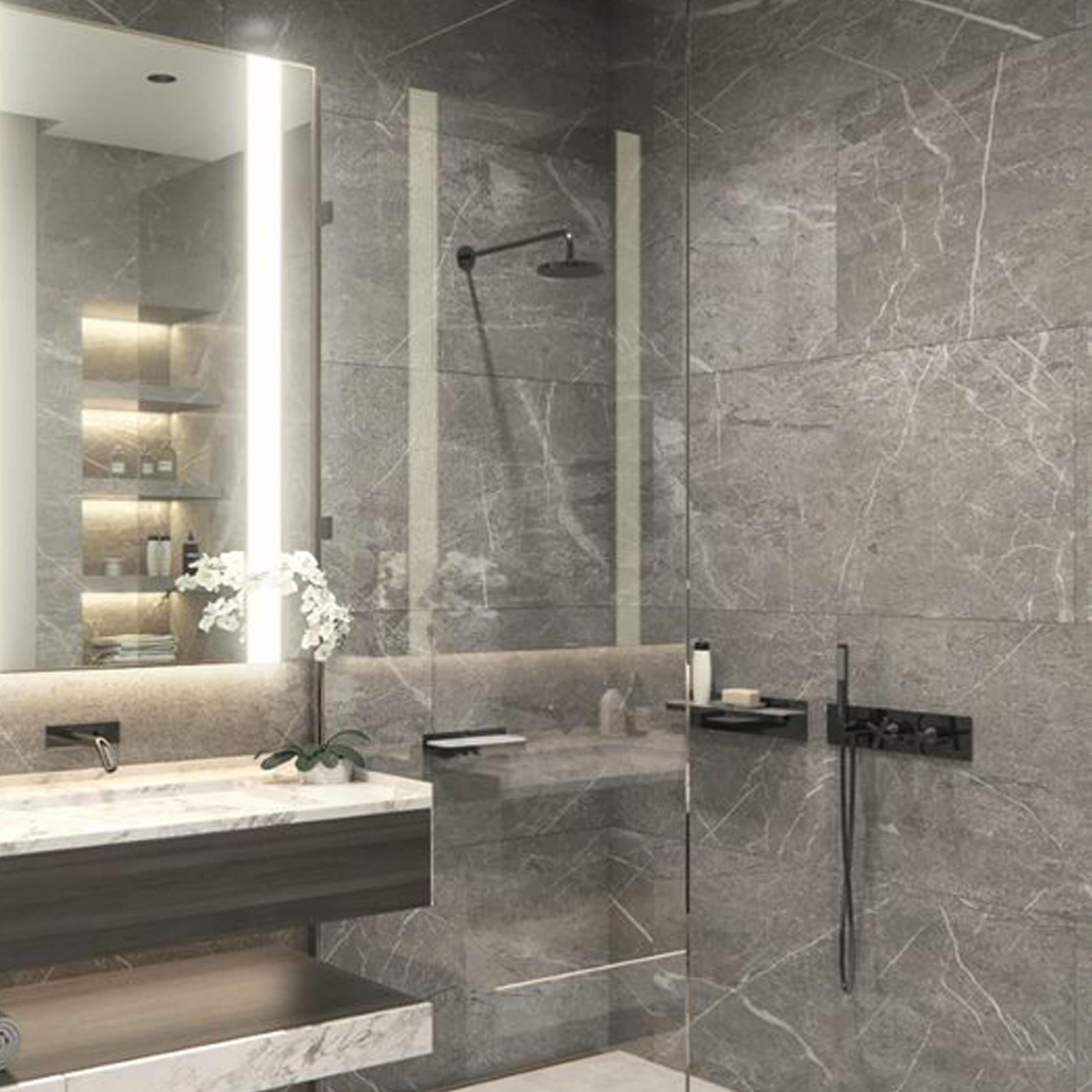 Изображение товара Глазурованный керамогранит Estima МО103 60x120x1 см 1.44 м² неполированный цвет серый