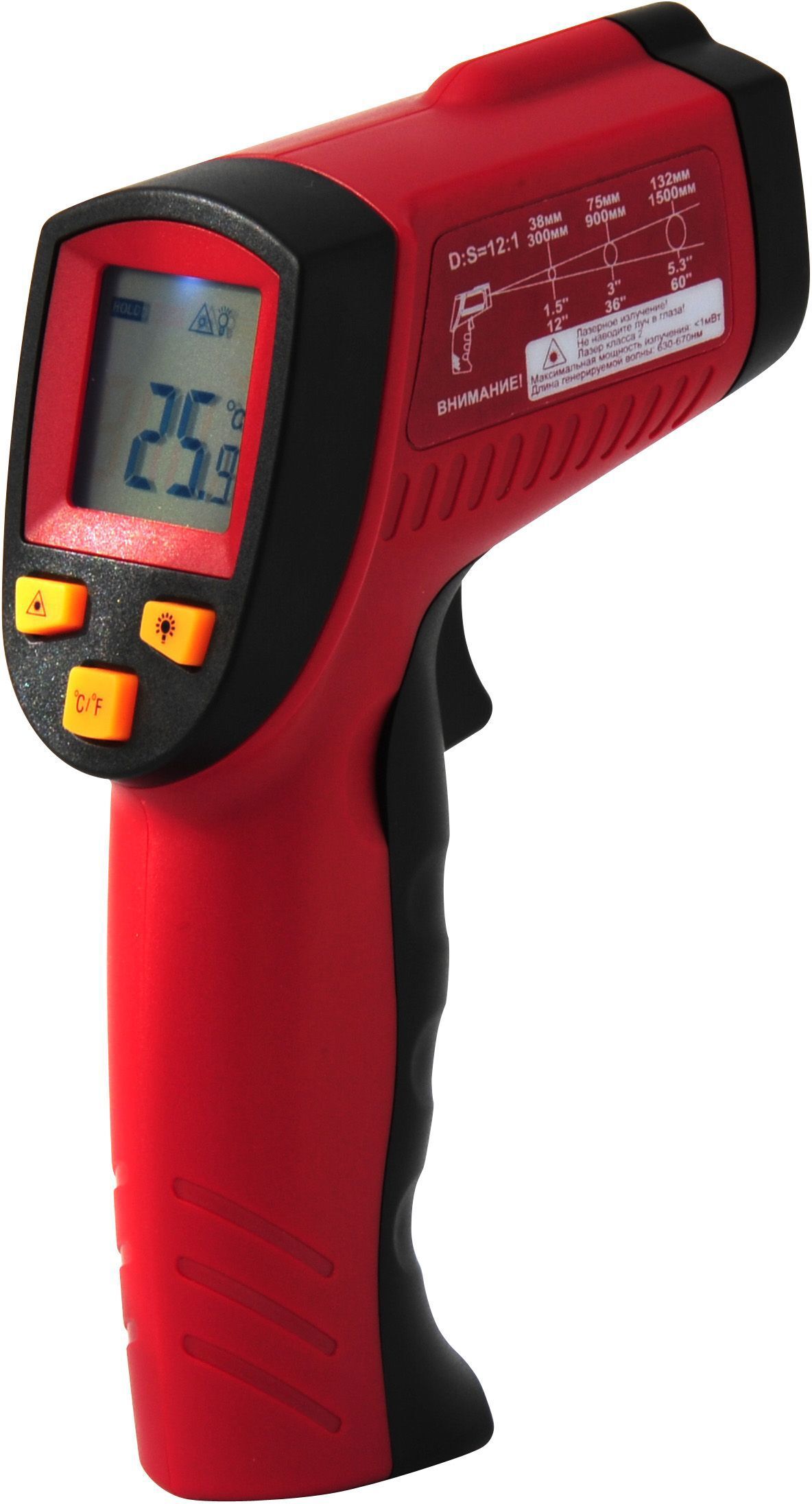 Изображение товара Пирометр Elitech БТ 350 - бесконтактное измерение температуры, ±1. 5°C, ЖК-дисплей