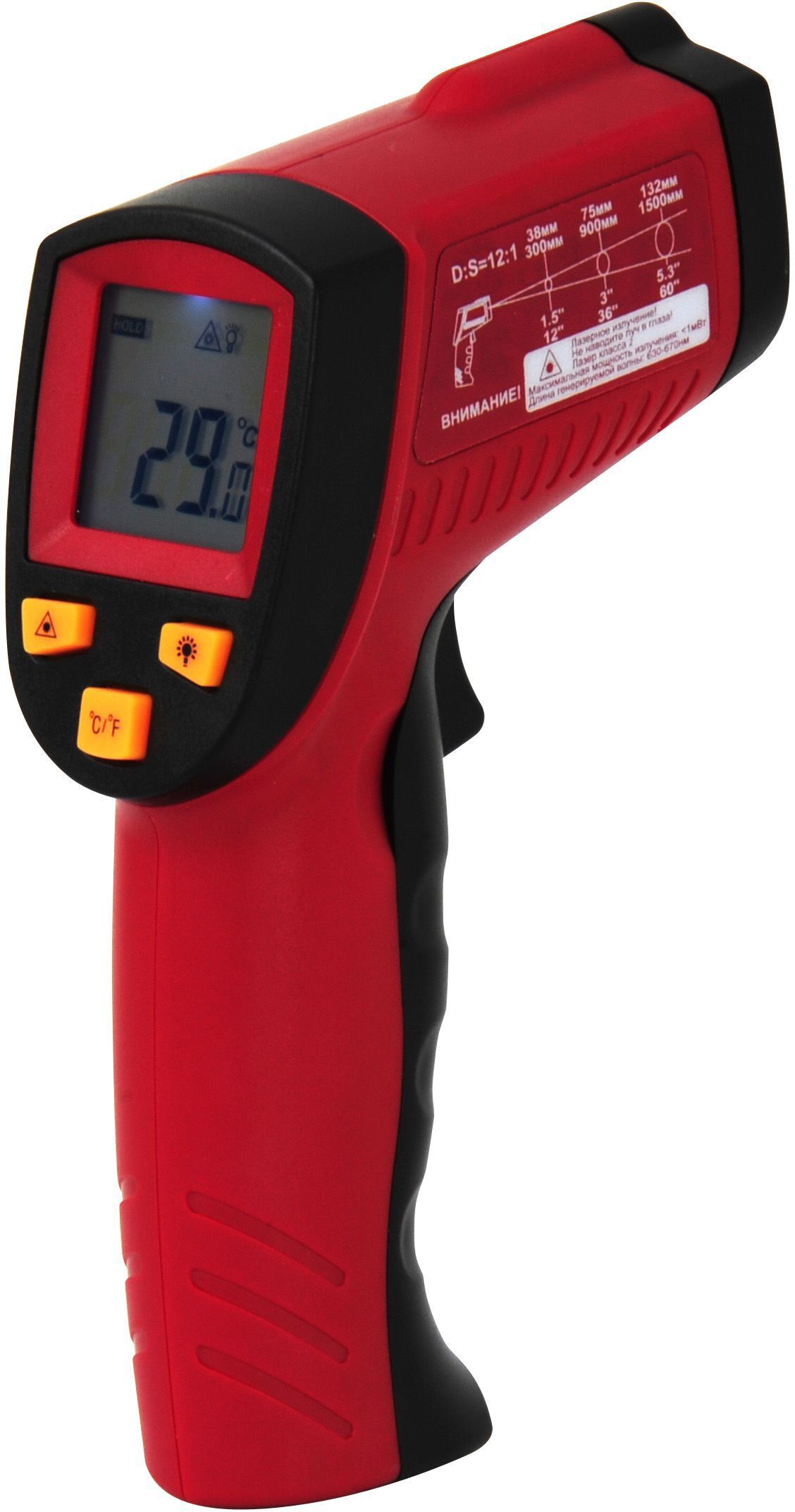 Изображение товара Пирометр Elitech BT 550 бесконтактный инфракрасный с лазером и подсветкой