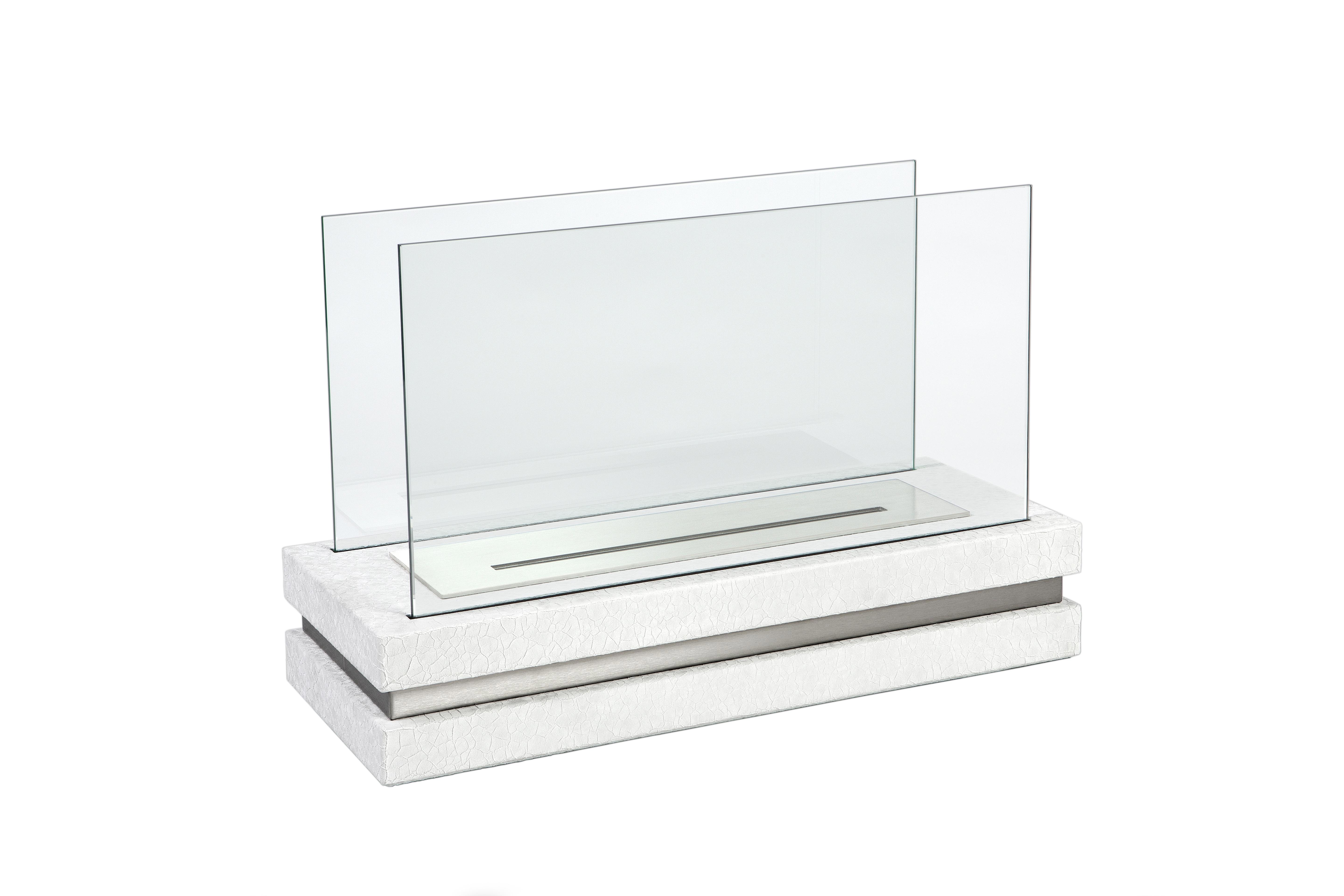 Изображение товара Биокамин напольный Silver Smith Fame Ave 700 белый с регулировкой пламени и колесиками