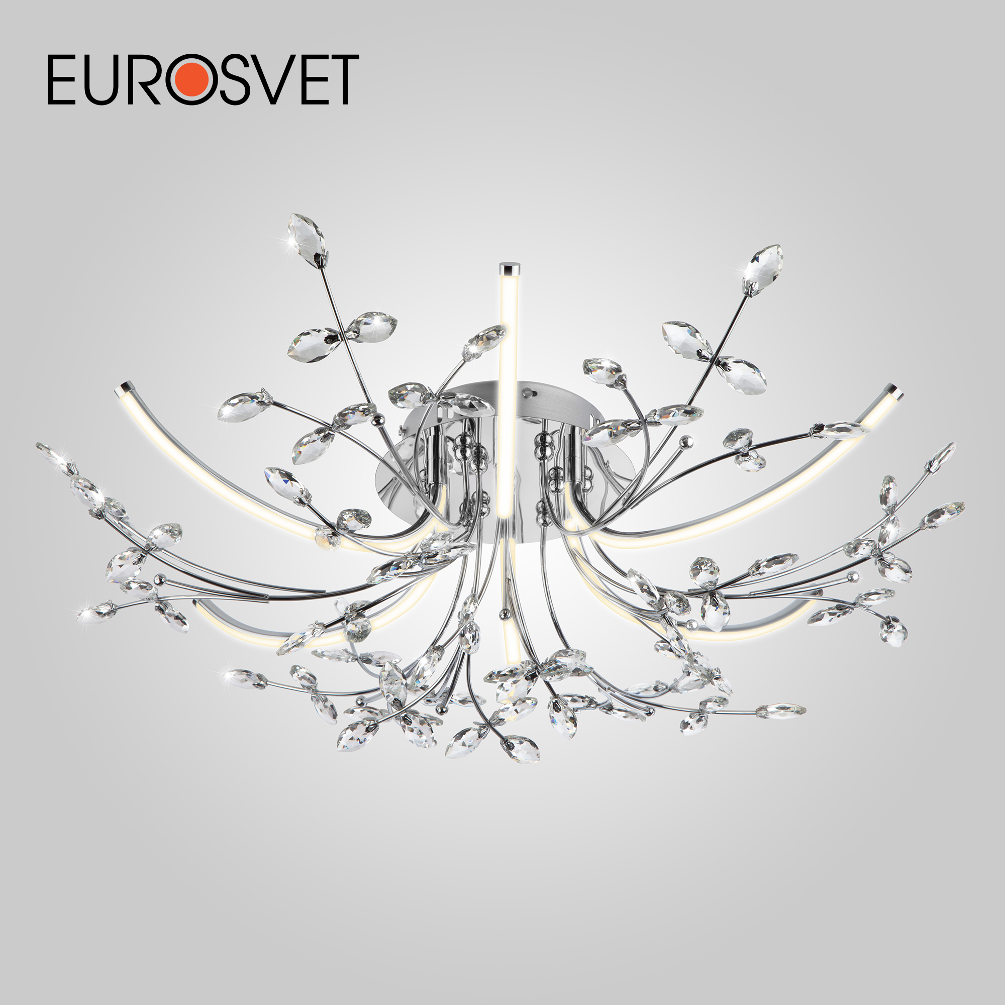 Изображение товара Светодиодная люстра Eurosvet Bianka 90037/6 36 Вт 15 м² современная графитовая