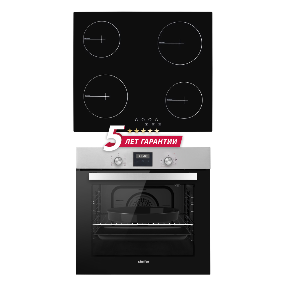 Изображение товара Комплект бытовой техники Simfer S68M070 встраиваемый, электроплита и духовка