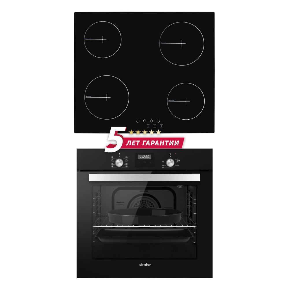 Изображение товара Комплект бытовой техники Simfer S68B070 встраиваемый черный