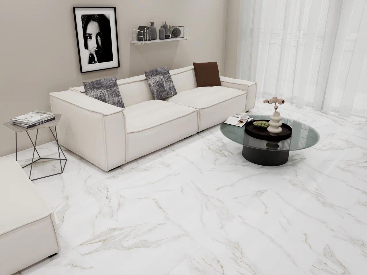 Изображение товара Керамогранит Velsaa Statuario eva RP-124503 60x60см 1.44 м² цвет белый, цена за упаковку