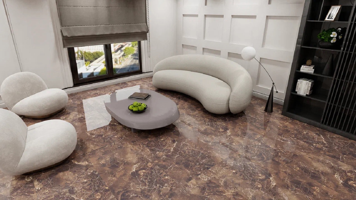 Изображение товара Керамогранит Velsaa Copper Slab Black 60x60 см мраморный коричневый