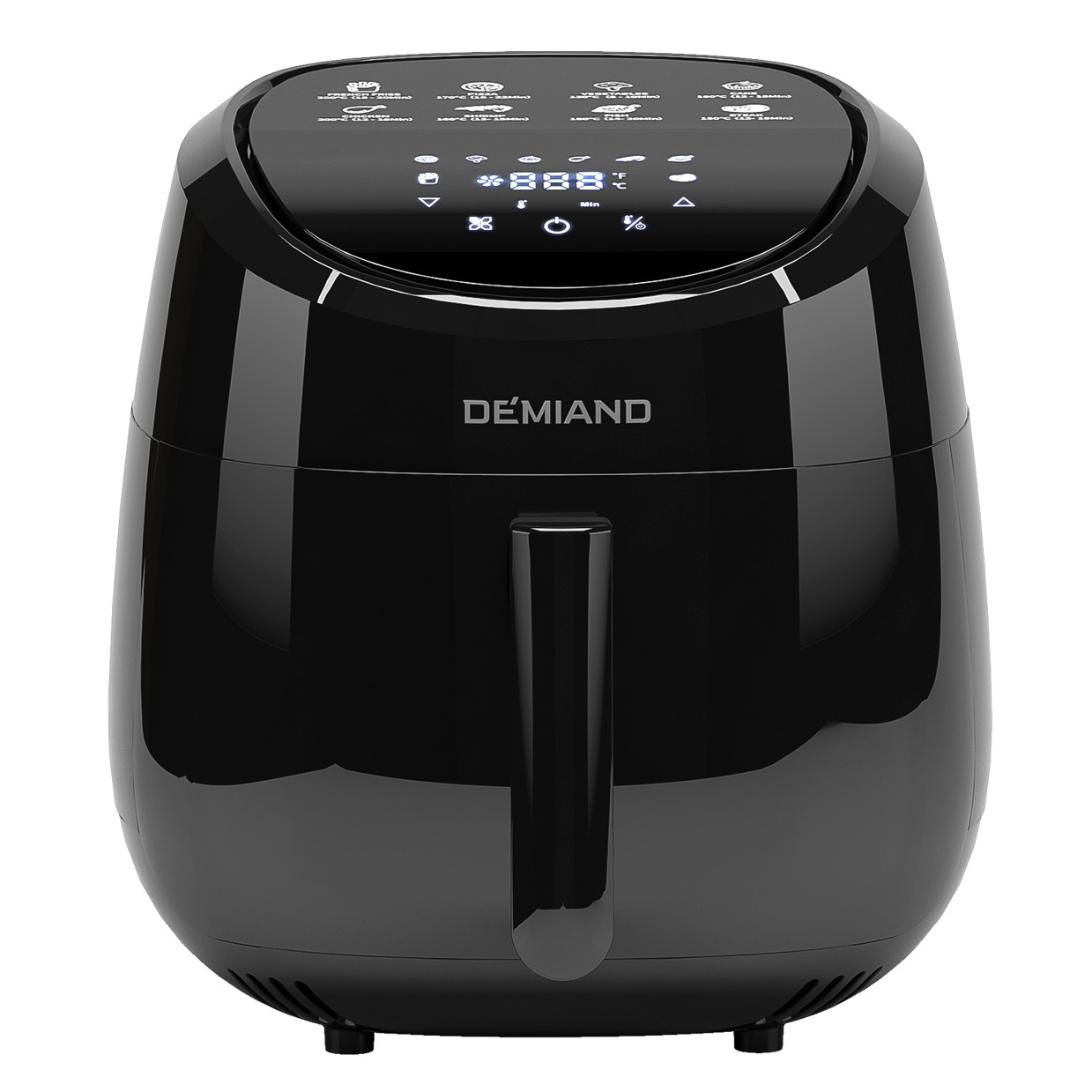 Изображение товара Электрический аэрогриль DEMIAND DK-1600 4.5л 8 программ сенсорное управление черный