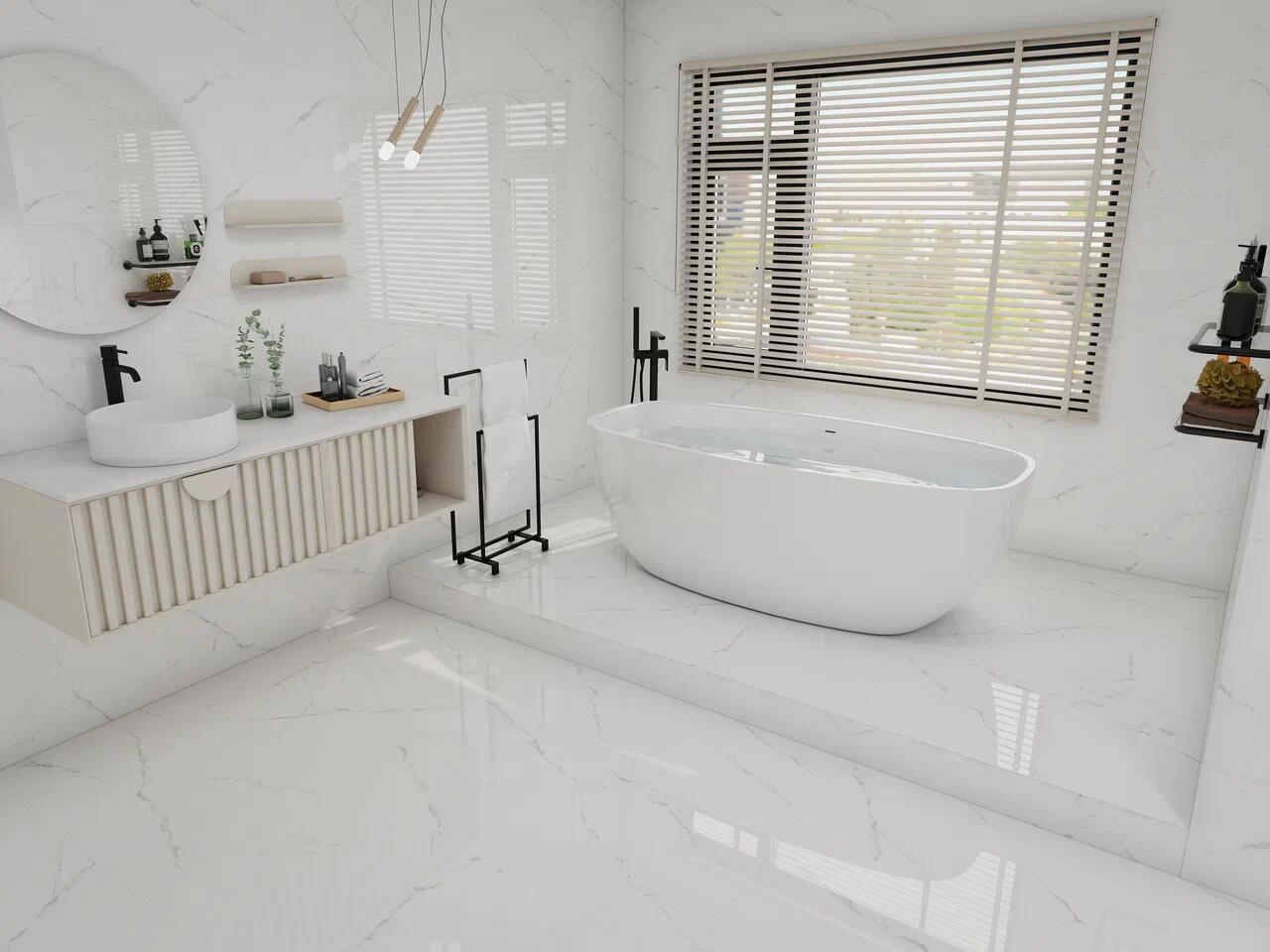 Изображение товара Керамогранит Velsaa Calacata Lite RP-134857 60x60 см белый мраморный эффект