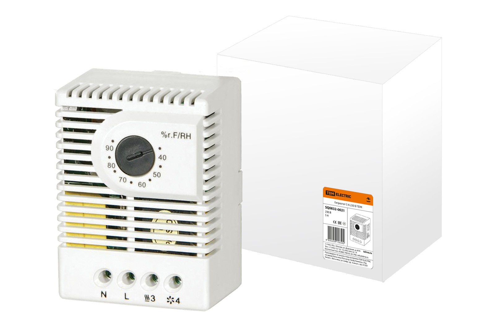 Изображение товара Гигростат TDM Electric 5А 230 В для контроля влажности Изображение товара Гигростат TDM Electric 5А 230 В для контроля влажности