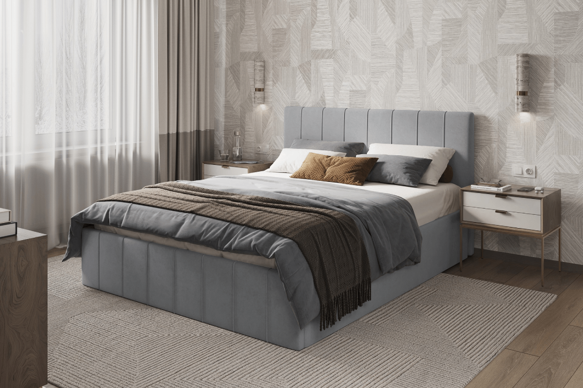 Изображение товара Современная кровать Costa Веста с подъемным механизмом 120x200 см сиреневая