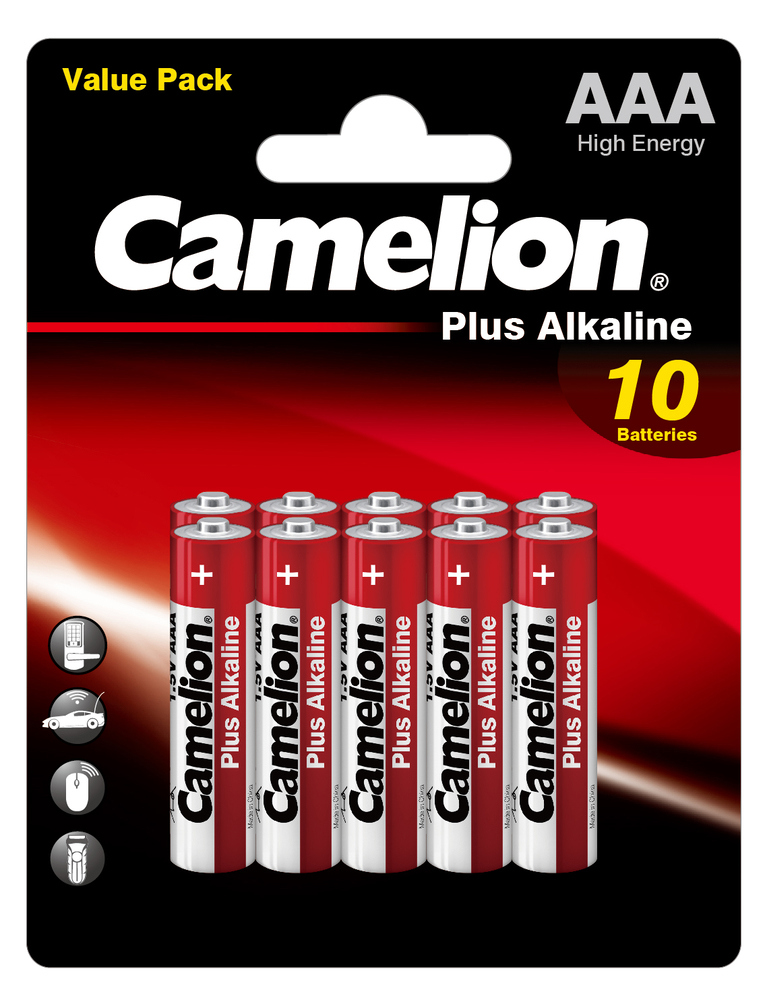 Изображение товара Батарейка Camelion Plus LR03 AAA алкалиновая 10 шт. универсальные батарейки для устройств