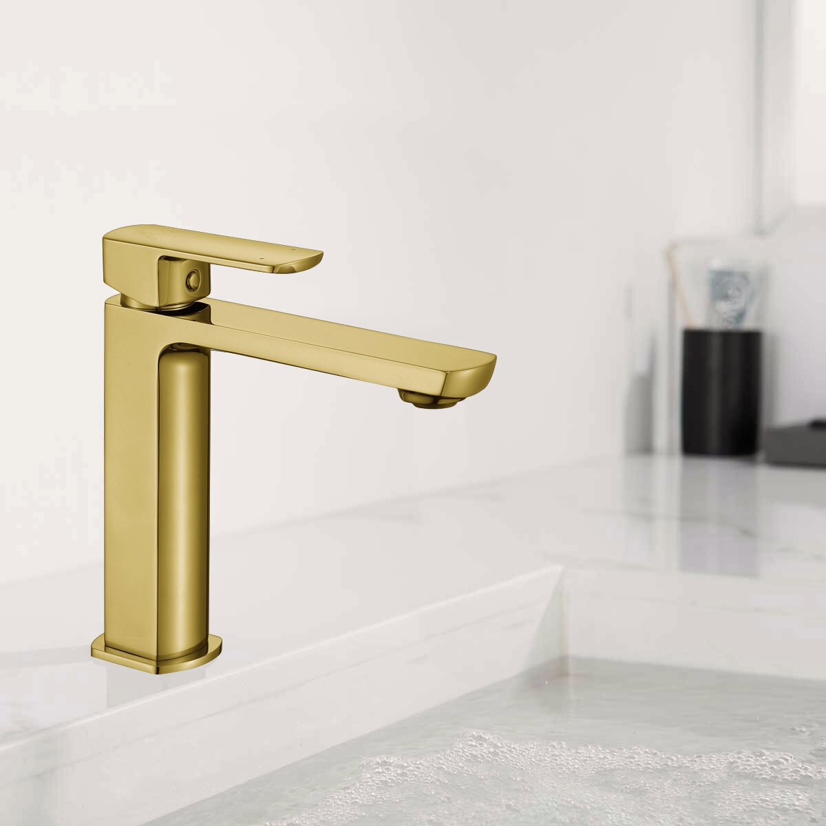 Изображение товара Смеситель для раковины Vincea Некст VBF-1N1BG однорычажный, брашированное золото