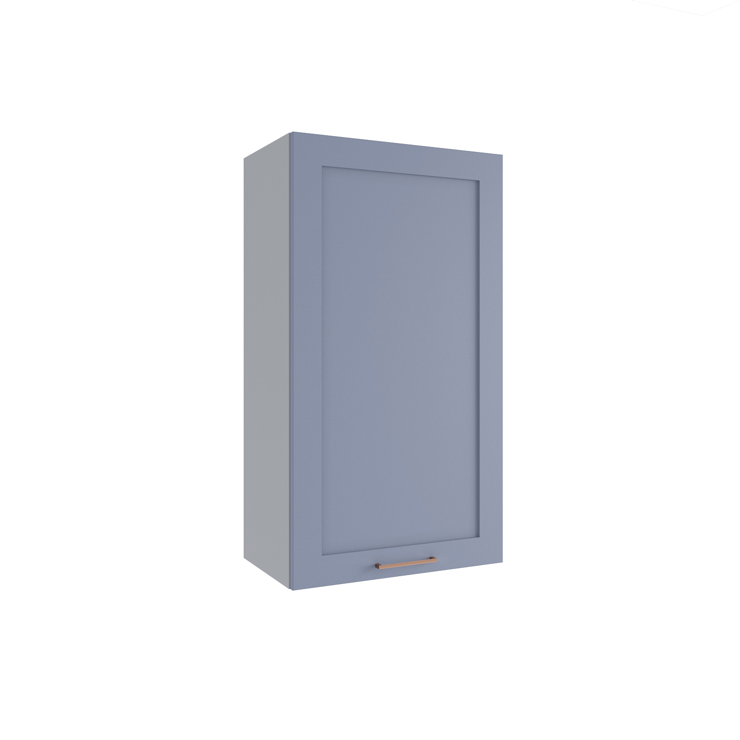 Изображение товара Навесной шкаф Квадро 50x90x30 см фасад синий МДФ каркас серый ЛДСП Дсв Мебель