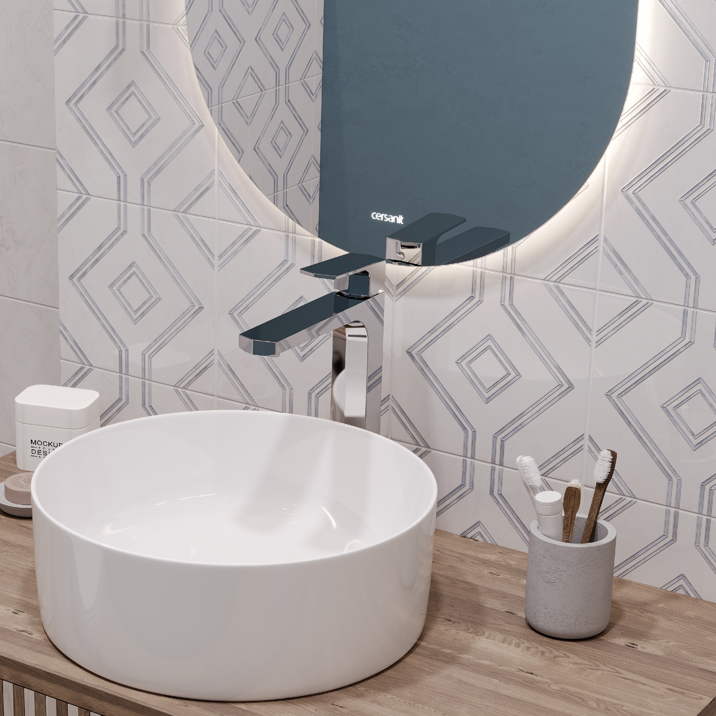 Изображение товара Качественная настенная плитка Cersanit Mare 17459 20x44 см глянцевая