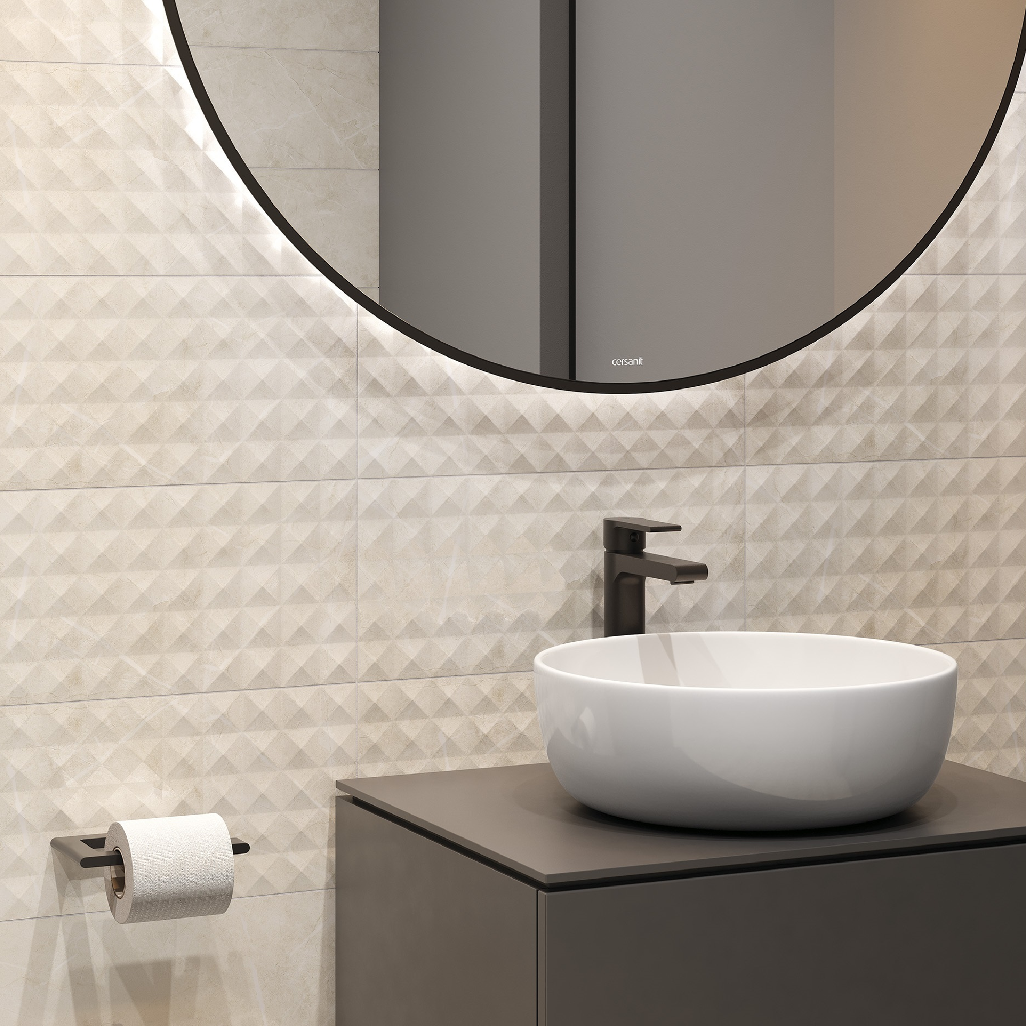 Изображение товара Плитка настенная Cersanit Rocca 17465 20x44 см 1.144 м² глянцевая цвет бежевый