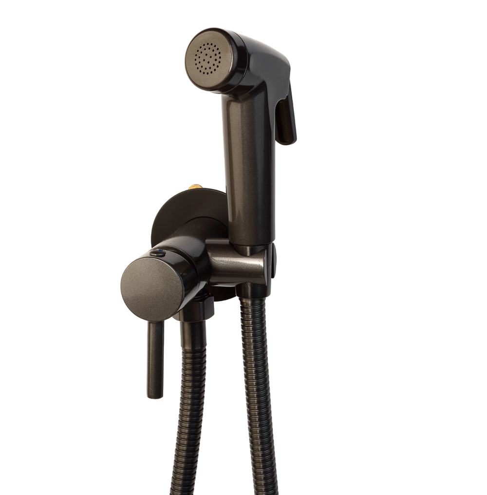 Изображение товара Гигиенический душ Vigo CAS2404 набор с смесителем и лейкой цвет графит матовый