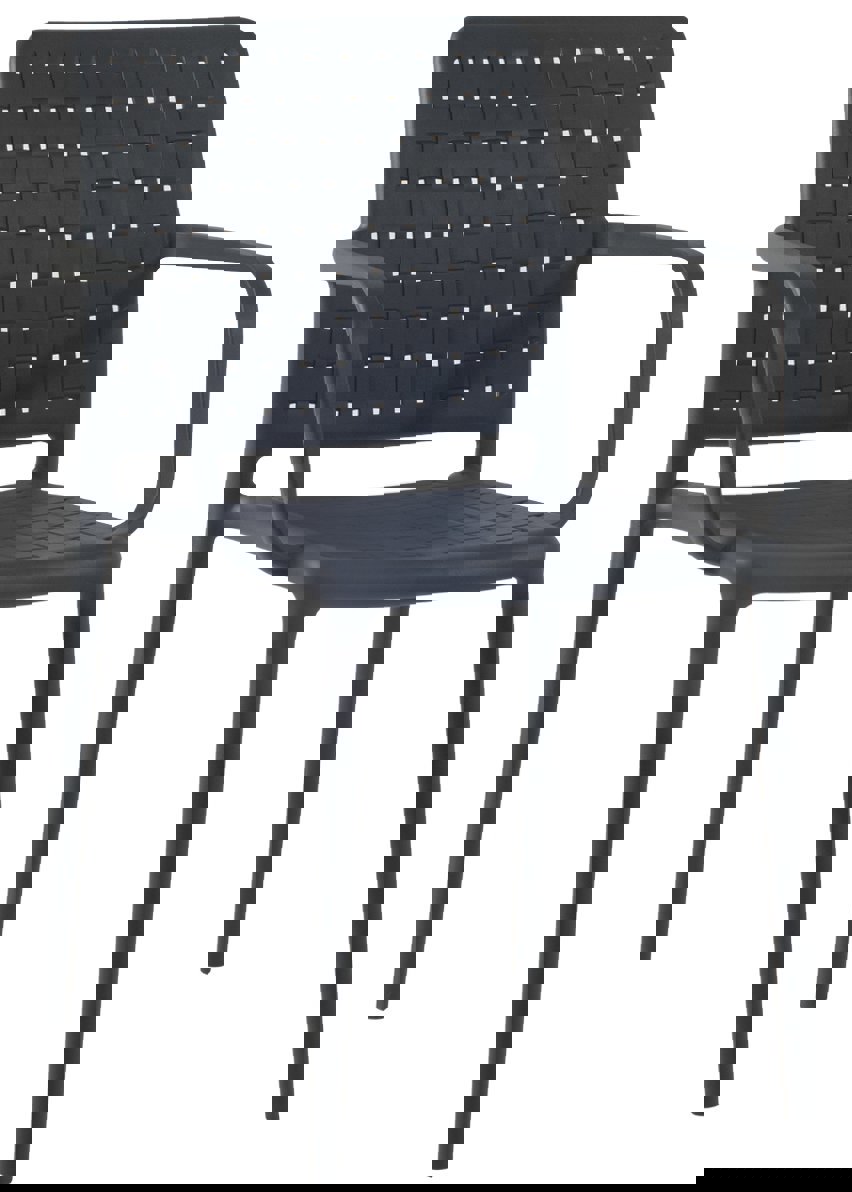 Изображение товара Стул садовый Papatya Fame-K 57 см x 55 см x 84 см пластик серый/серебристый