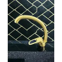 Изображение товара Смеситель для кухни Oute A3113Q поворотный излив крепление на гайке 22 см цвет бронза