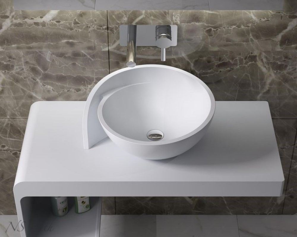 Изображение товара Раковина накладная Ns bath nsbath NST-5045M 50см цвет белый матовый