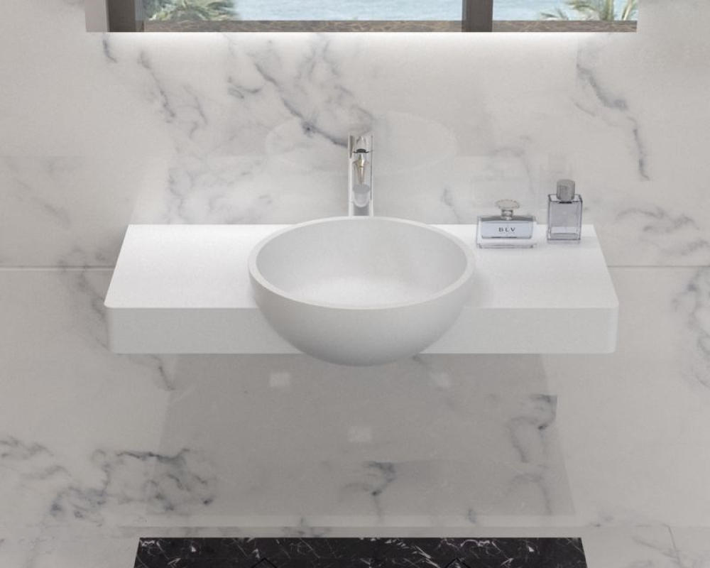 Изображение товара Раковина-столешница Ns bath nsbath NSS-9052M 90см цвет белый матовый