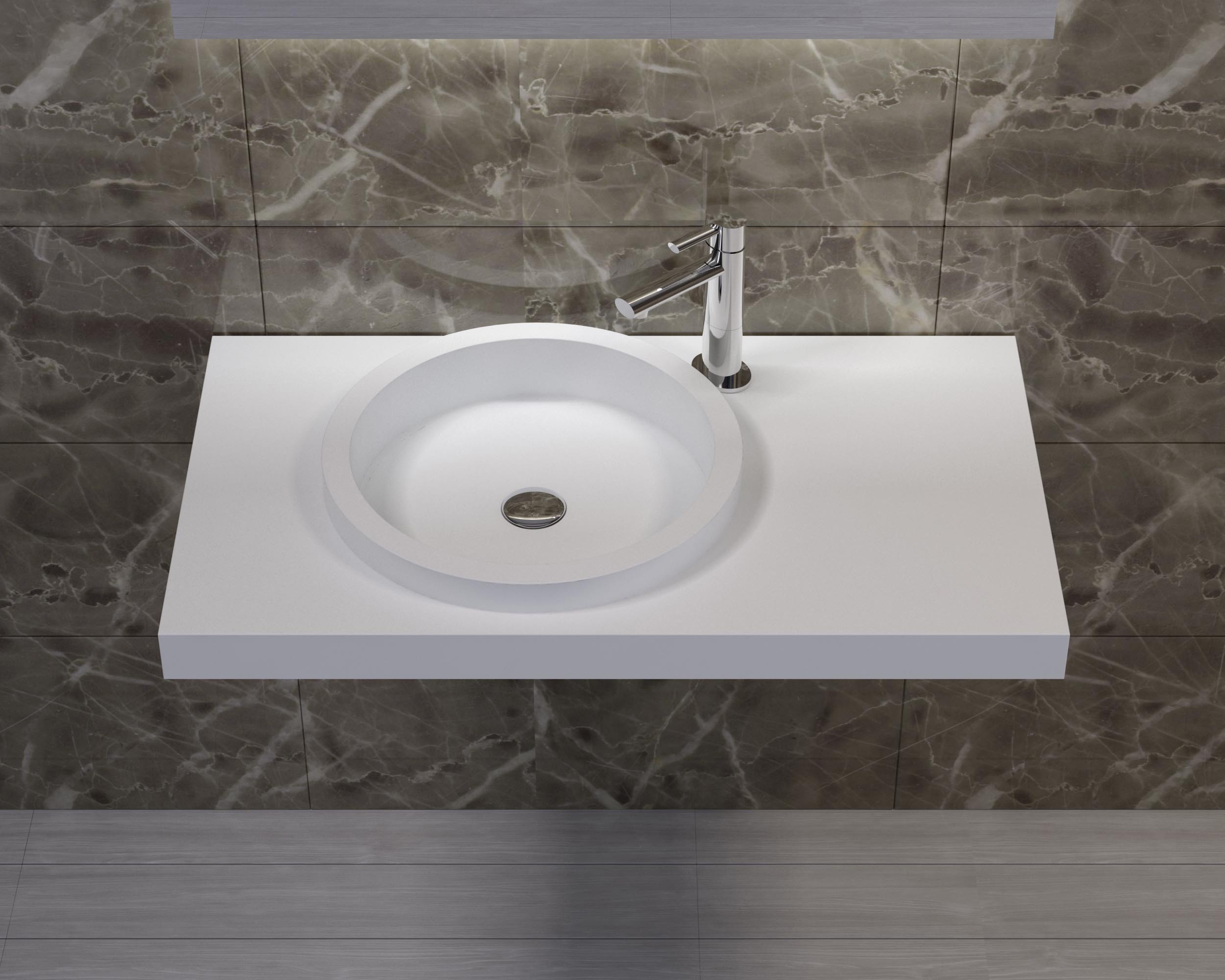 Изображение товара Раковина-столешница Ns bath nsbath NSS-9051G 90см цвет белый глянец