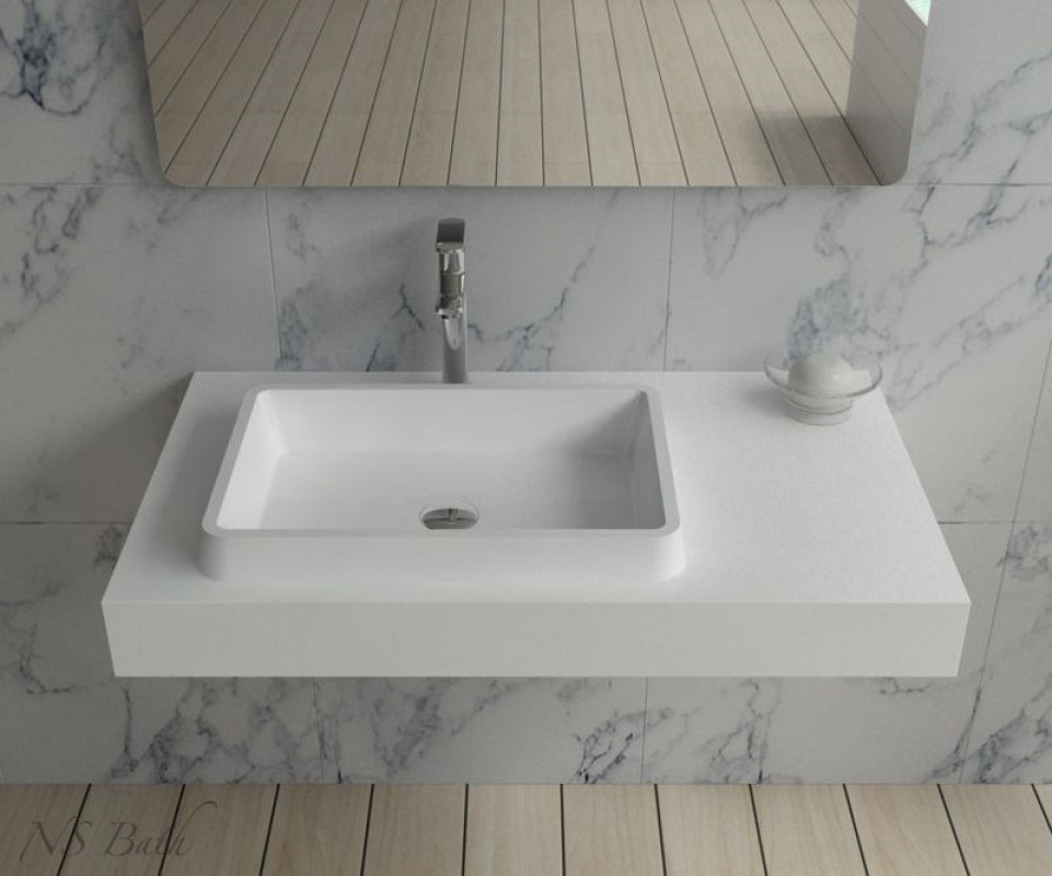 Изображение товара Раковина NS BATH NSS-9050M 90 см белый матовый с столешницей